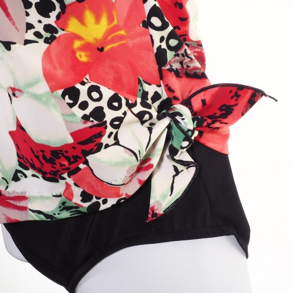 Le Cove Swimsuit Womens Size 12 One Piece Tummy Control Multi Color Floral - Picture 3 of 10